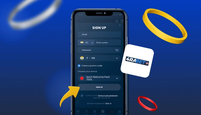 how to register in the 4rabet app